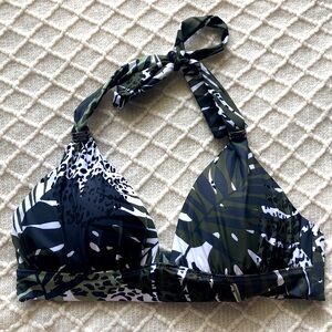 Tropical & Animal Print Bikini Top